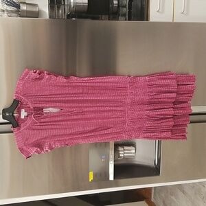 💕CURRENT AIR💕 Maude Pleated Skirt Mini Dress  ~ Raspberry Pink Medium M NWT